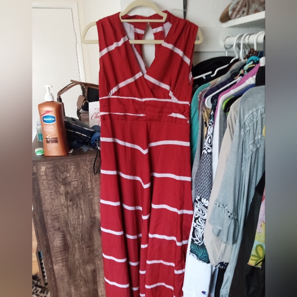 Maroon and white princess aline ball gown